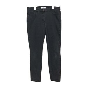 Brax Vintage Women's Diamond Pattern Black Jeans Straight Leg | Size 12/14
